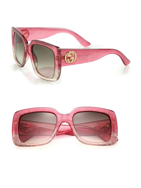 53mm square sunglasses gucci|Gucci women's oversized square sunglasses.